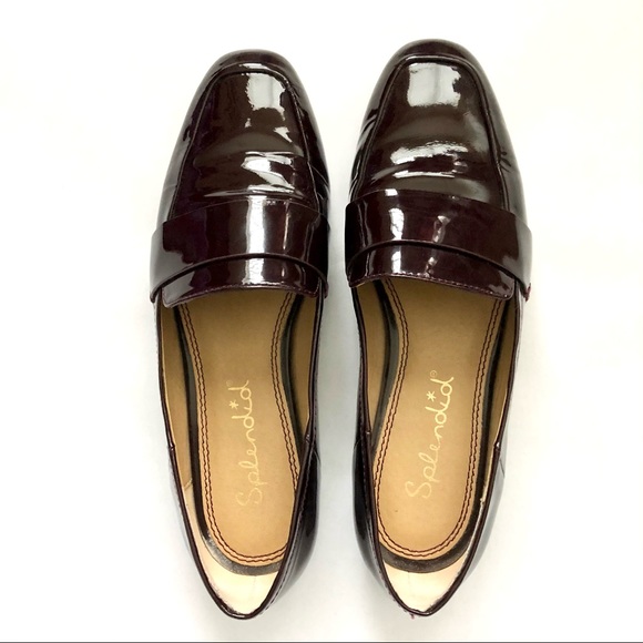 Splendid Shoes - Splendid Delta Patent Leather Loafers in Bordeau Size 7